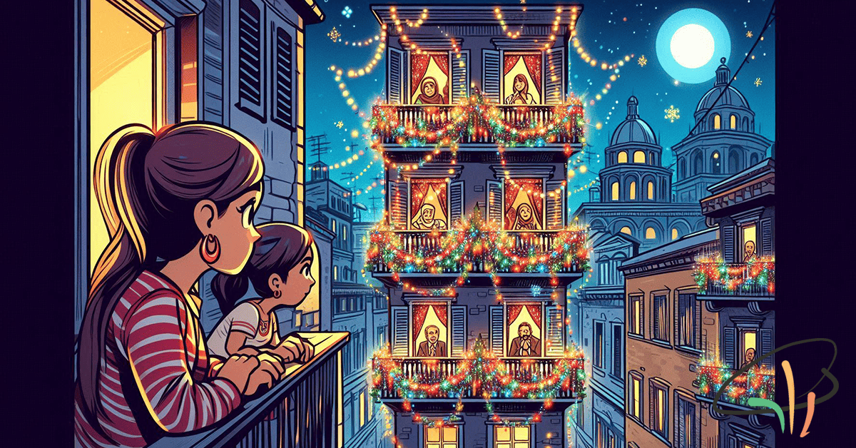 luci natale condominio